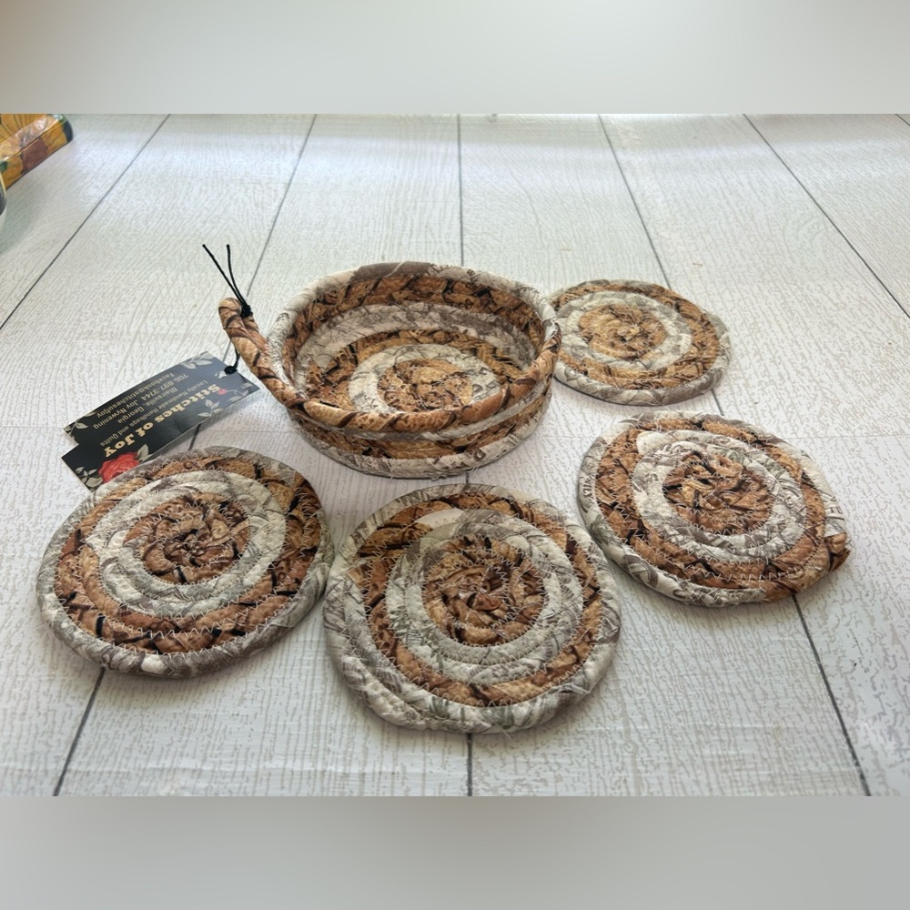 Coiled Fabric Handmade Coasters